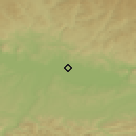 Shaded relief of the 50 km around Naarn im Machlande, drawn from the GMTED2010 grid