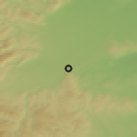 Shaded relief of the 50 km around Neudörfl, drawn from the GMTED2010 grid