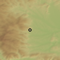 Shaded relief of the 51 km around Bad Gams, drawn from the GMTED2010 grid