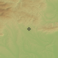 Shaded relief of the 51 km around Oberschützen, drawn from the GMTED2010 grid