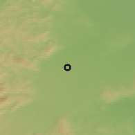 Shaded relief of the 50 km around Oberwaltersdorf, drawn from the GMTED2010 grid