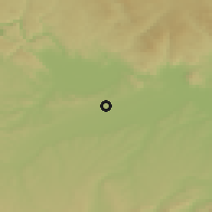 Shaded relief of the 50 km around Oftering, drawn from the GMTED2010 grid