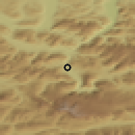 Shaded relief of the 51 km around Bad Goisern, drawn from the GMTED2010 grid