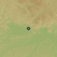 Shaded relief of the 50 km around Ottensheim, drawn from the GMTED2010 grid