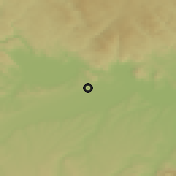 Shaded relief of the 50 km around Pasching, drawn from the GMTED2010 grid