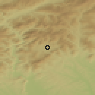 Shaded relief of the 51 km around Passail, drawn from the GMTED2010 grid
