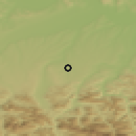 Shaded relief of the 50 km around Bad Hall, drawn from the GMTED2010 grid
