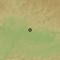 Shaded relief of the 50 km around Perg, drawn from the GMTED2010 grid