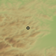 Shaded relief of the 50 km around Pernitz, drawn from the GMTED2010 grid