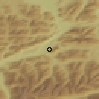 Shaded relief of the 51 km around Bad Häring, drawn from the GMTED2010 grid