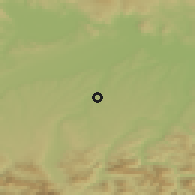 Shaded relief of the 50 km around Piberbach, drawn from the GMTED2010 grid