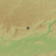 Shaded relief of the 50 km around Pöggstall, drawn from the GMTED2010 grid