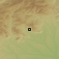 Shaded relief of the 51 km around Pöllauberg, drawn from the GMTED2010 grid