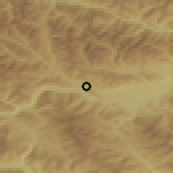 Shaded relief of the 51 km around Pöls, drawn from the GMTED2010 grid