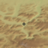 Shaded relief of the 50 km around Bad Ischl, drawn from the GMTED2010 grid