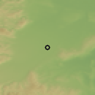 Shaded relief of the 50 km around Pottendorf, drawn from the GMTED2010 grid