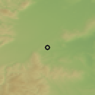 Shaded relief of the 50 km around Pöttsching, drawn from the GMTED2010 grid