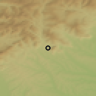Shaded relief of the 51 km around Puch bei Weiz, drawn from the GMTED2010 grid
