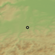 Shaded relief of the 50 km around Pyhra, drawn from the GMTED2010 grid