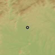 Shaded relief of the 51 km around Raaba, drawn from the GMTED2010 grid