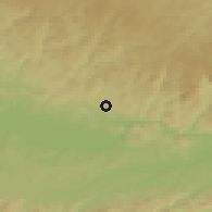 Shaded relief of the 50 km around Bad Kreuzen, drawn from the GMTED2010 grid