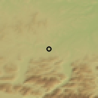 Shaded relief of the 50 km around Regau, drawn from the GMTED2010 grid