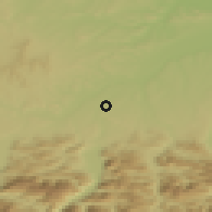 Shaded relief of the 50 km around Roitham, drawn from the GMTED2010 grid