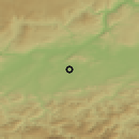 Shaded relief of the 50 km around Ruprechtshofen, drawn from the GMTED2010 grid