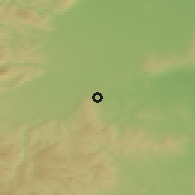 Shaded relief of the 50 km around Bad Sauerbrunn, drawn from the GMTED2010 grid