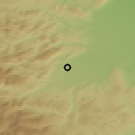 Shaded relief of the 50 km around Sankt Egyden am Steinfeld, drawn from the GMTED2010 grid