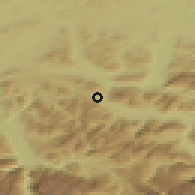Shaded relief of the 50 km around Sankt Gilgen, drawn from the GMTED2010 grid