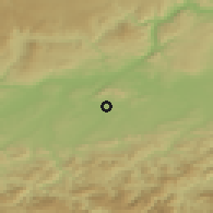 Shaded relief of the 50 km around Sankt Leonhard am Forst, drawn from the GMTED2010 grid