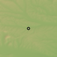 Shaded relief of the 51 km around Sankt Martin an der Raab, drawn from the GMTED2010 grid