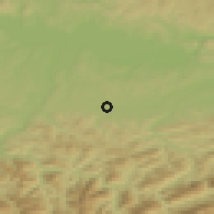 Shaded relief of the 50 km around Sankt Peter in der Au, drawn from the GMTED2010 grid