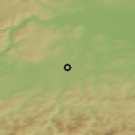 Shaded relief of the 50 km around Sankt Pölten, drawn from the GMTED2010 grid