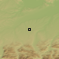 Shaded relief of the 50 km around Sattledt, drawn from the GMTED2010 grid