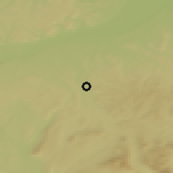 Shaded relief of the 50 km around Schalchen, drawn from the GMTED2010 grid