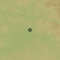 Shaded relief of the 50 km around Schärding, drawn from the GMTED2010 grid