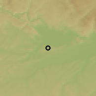 Shaded relief of the 50 km around Scharten, drawn from the GMTED2010 grid