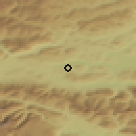 Shaded relief of the 51 km around Schiefling am See, drawn from the GMTED2010 grid