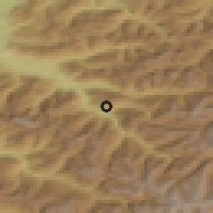Shaded relief of the 51 km around Bartholomäberg, drawn from the GMTED2010 grid