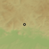 Shaded relief of the 50 km around Alberndorf in der Riedmark, drawn from the GMTED2010 grid