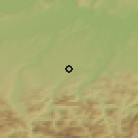 Shaded relief of the 50 km around Sierning, drawn from the GMTED2010 grid