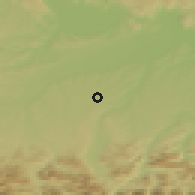 Shaded relief of the 50 km around Sipbachzell, drawn from the GMTED2010 grid