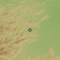 Shaded relief of the 50 km around Berndorf, drawn from the GMTED2010 grid