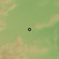 Shaded relief of the 50 km around Steinbrunn, drawn from the GMTED2010 grid