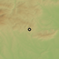 Shaded relief of the 51 km around Bernstein, drawn from the GMTED2010 grid