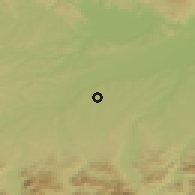 Shaded relief of the 50 km around Steinhaus, drawn from the GMTED2010 grid