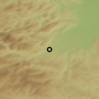Shaded relief of the 50 km around Ternitz, drawn from the GMTED2010 grid