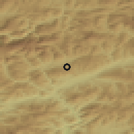 Shaded relief of the 51 km around Thal, drawn from the GMTED2010 grid